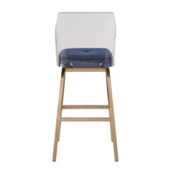 Set Of 2 29" Svana Champagne Gold Finish Velvet Barstools Navy - Inspire Q 12 Set Of 2 29" Svana Champagne Gold Finish Velvet Barstools Navy - Inspire Q -Inspire Q GUEST 048fde8e be4c 438d 8e2f a71773fb441f