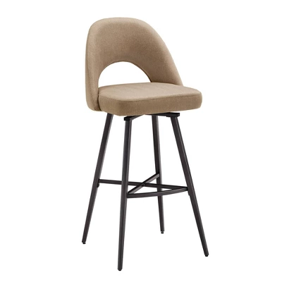 29" Set Of 2 Ragan Metal Fabric Swivel Bar Stools - Inspire Q 4 29" Set Of 2 Ragan Metal Fabric Swivel Bar Stools - Inspire Q - Image 2