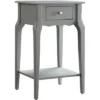 Hale 1 Drawer Wood Storage End Table Gray - Inspire Q