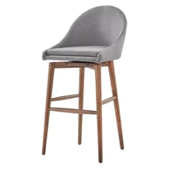 Set Of 2 29" Conrad Walnut Modern Swivel Barstools - Inspire Q -Inspire Q GUEST 06b37fb2 1a59 471c ba48 140dc4b031b7