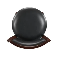 24" Piacenza Swivel Faux Leather Counter Height Barstool Black - Inspire Q -Inspire Q GUEST 07763e78 7db3 4268 a8af 375bfa6d7e85