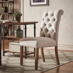 Set Of 2 Gramercy Button Tufted Dining Chair Wood - Inspire Q 15 Set Of 2 Gramercy Button Tufted Dining Chair Wood - Inspire Q -Inspire Q GUEST 0b783a63 4fda 4a4d ae0c 561b0a64f0cb