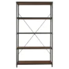 72" Webster 4 Shelf Mixed Media Bookshelf Black - Inspire Q