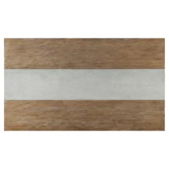 Camilla Farmhouse Concrete Inlaid Trestle Dining Table Vintage Pine - Inspire Q -Inspire Q GUEST 122146f8 488d 4913 9e84 7f98d0526a8a