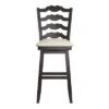 29" South Hill French Ladder Back Swivel Height Barstool Black - Inspire Q -Inspire Q GUEST 12a6262f 571c 415b b689 53eb6b22176e