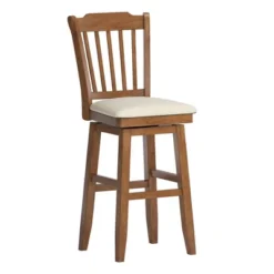 29" South Hill Slat Back Wood Swivel Height Barstool - Inspire Q -Inspire Q GUEST 141f135b 45a1 48ad 8bd7 22affcd8caf4