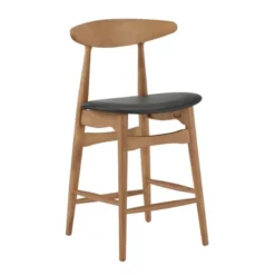 2pk 24" Cortland Mid Century Wood Counter Height Barstools - Inspire Q -Inspire Q GUEST 1595cd0e 56e5 41bc bdef d7c265a5c54f