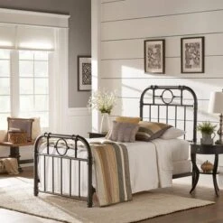 Sherilyn Metal Bed Black - Inspire Q