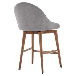 Set Of 2 24" Conrad Walnut Danish Modern Swivel Counter Chair - Inspire Q 12 Set Of 2 24" Conrad Walnut Danish Modern Swivel Counter Chair - Inspire Q -Inspire Q GUEST 17885e66 ae22 411a b1ba 2f8928db40ff