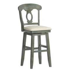 29" South Hill Napoleon Back Wood Swivel Height Barstool - Inspire Q -Inspire Q GUEST 18549032 9f10 4d88 bbd0 1e8dd8f143a5