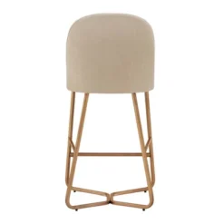 2pk 24" Karianne Linen Upholstered Counter Height Barstools Beige - Inspire Q -Inspire Q GUEST 198cf5c4 23cb 4c4a 8f23 a880407f7d4a