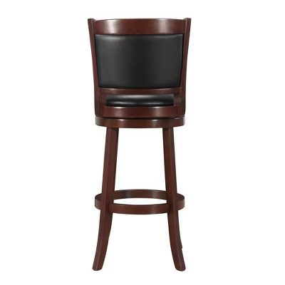 29" Piacenza Swivel Faux Leather Barstool Black - Inspire Q 5 29" Piacenza Swivel Faux Leather Barstool Black - Inspire Q - Image 3