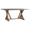 Camilla Farmhouse Concrete Inlaid Trestle Dining Table Vintage Pine - Inspire Q -Inspire Q GUEST 1b0e3bb0 c893 4145 adcf d9dff5e0f650