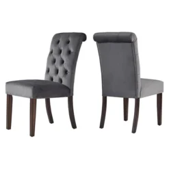 Set Of 2 Grammercy Velvet Button Tufted Dining Chair - Inspire Q -Inspire Q GUEST 1d2ee919 1257 4449 a2ec d427f9afb72c