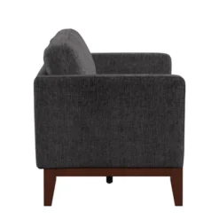 Clyde Linen Upholstered Sofa Charcoal Gray - Inspire Q -Inspire Q GUEST 23e2ef4e f37e 4dbc 9fe7 3aadcb57c38d