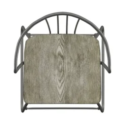 Set Of 2 Nowell Iron Dining Chairs Gray - Inspire Q -Inspire Q GUEST 2915c51b 9d1a 424a 9812 1c43585f53b0