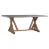 Camilla Farmhouse Concrete Topped Trestle Dining Table Vintage Pine - Inspire Q -Inspire Q GUEST 294f69de ca8f 4073 95b3 0f5d9210b368