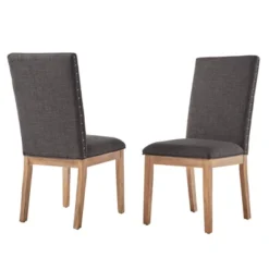 Set Of 2 Amiford Nailhead Accent Dining Chair - Inspire Q -Inspire Q GUEST 2c8453e8 acfd 4bfc b47c 58ac53c275a5