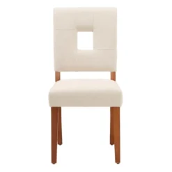 Set Of 2 Troy Upholstered Fabric Keyhole Dining Chairs - Inspire Q -Inspire Q GUEST 2e955b5c 4376 44ee a537 5c46610711c3