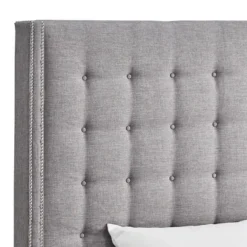 King 65" Madison Wingback High Headboard Bed Smoke - Inspire Q 9 King 65" Madison Wingback High Headboard Bed Smoke - Inspire Q -Inspire Q GUEST 31d98983 7ef8 4f38 9c46 47dcbd18d8e7