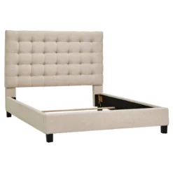 King Ascott Hill Button Tufted Bed Oatmeal - Inspire Q -Inspire Q GUEST 3403e05c ae9c 4eff a608 0ad83caaee90