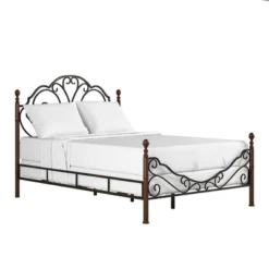 Reagan Graceful Scroll Bronze Iron Bed - Inspire Q 12 Reagan Graceful Scroll Bronze Iron Bed - Inspire Q -Inspire Q GUEST 36b5ba71 049e 4f59 a8aa 00f24c7668f0