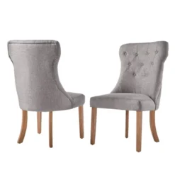 Set Of 2 Amiford Button Tufted Hourglass Dining Chair - Inspire Q -Inspire Q GUEST 3998f395 5660 4de0 96b7 0a2f0011b56d