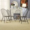 Set Of 4 Raelyn Two-Tone Spindle Windsor Dining Chairs Black - Inspire Q -Inspire Q GUEST 3a4ee0de c29b 4b2d 9ab1 2db47aa18d54