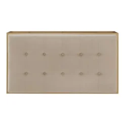 Ervyn Gold Finish Velvet Button Tufted Cocktail Ottoman - Inspire Q -Inspire Q GUEST 3f825514 3396 46eb 9dc9 b6270730fa78