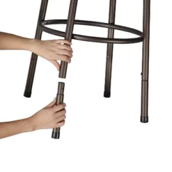 Set Of 3 Camilla Adjustable Swivel Barstool Scroll Back Peat Brown - Inspire Q 13 Set Of 3 Camilla Adjustable Swivel Barstool Scroll Back Peat Brown - Inspire Q -Inspire Q GUEST 4042d243 796c 4bf4 95ff 77c77e4d4640