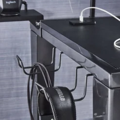 Juneau Metal Computer Desk With USB Charging Port And Adjustable Shelf Gray - Inspire Q -Inspire Q GUEST 426cf85f 0e99 4d09 a3c5 59fe7786a0b1