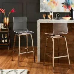 Set Of 2 29" Alta Modern Barstools Champagne Gold - Inspire Q -Inspire Q GUEST 4418d0ff f0db 4caf 8db7 4dc217ab6199