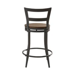 Set Of 2 24" Saroyan Swivel Metal & Wood Counter Height Barstool Graphite - Inspire Q 26 Set Of 2 24" Saroyan Swivel Metal & Wood Counter Height Barstool Graphite - Inspire Q -Inspire Q GUEST 46810e92 57a0 4078 af42 174968497094