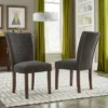 Set Of 2 Quinby Upholstered Parson Dining Chairs Black Heather - Inspire Q -Inspire Q GUEST 473cb856 af8f 4fff 8dbb fe6563249e11