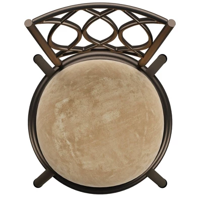 Set Of 3 Camilla Adjustable Swivel Barstool Scroll Back Peat Brown - Inspire Q 7 Set Of 3 Camilla Adjustable Swivel Barstool Scroll Back Peat Brown - Inspire Q - Image 5