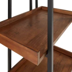 Felicia Rustic Industrial Metal/Wood Etagere Bookshelf - Inspire Q -Inspire Q GUEST 49682d08 8d51 46cf 8dd5 406d820c0ea6