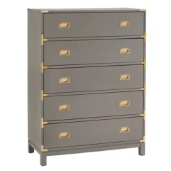 Borden Campaign 5 Drawer Chest - Inspire Q -Inspire Q GUEST 4ae80648 2ca8 4cc2 b099 90d94db8b67c