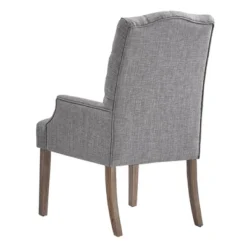 Raghnaid Distressed Tufted Linen Dining Chair - Inspire Q -Inspire Q GUEST 4b381c0f 574f 4d35 a719 e19bf9f95b7a