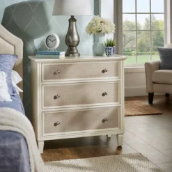 Leavitt Linen Drawer Face Dresser Beige - Inspire Q -Inspire Q GUEST 4d0a9a43 4547 42e8 b86e c55db071b406