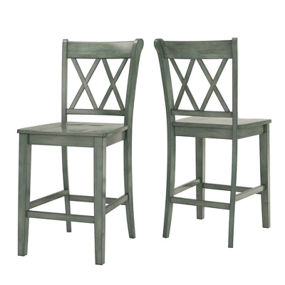 2pk 24" South Hill Double X Back Counter Height Barstools - Inspire Q 8 2pk 24" South Hill Double X Back Counter Height Barstools - Inspire Q - Image 6