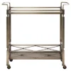 Evelyn Metal And Glass Bar Cart Antique Brass - Inspire Q -Inspire Q GUEST 4fd27b20 6a79 44b5 8611 432c45a726e2