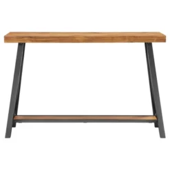Lanshire Rustic Industrial Metal & Wood Entry Console Table - Inspire Q