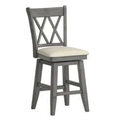 24" South Hill Double X Back Swivel Counter Height Chair - Inspire Q -Inspire Q GUEST 59dee794 f8df 435b 9fd4 e8bcb8bcc3d2