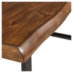 Hartwell Rustic Live Edge Wood And Metal Dining Table Brown - Inspire Q -Inspire Q GUEST 5b563d40 2a49 49e0 a343 c87eb0871db8