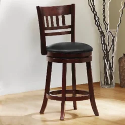 Wolcott Swivel 24" Counter Height Barstool - Charcoal Heather - Inspire Q -Inspire Q GUEST 5fe2dbbd 7ea2 423d b988 3a33fed8cc3f