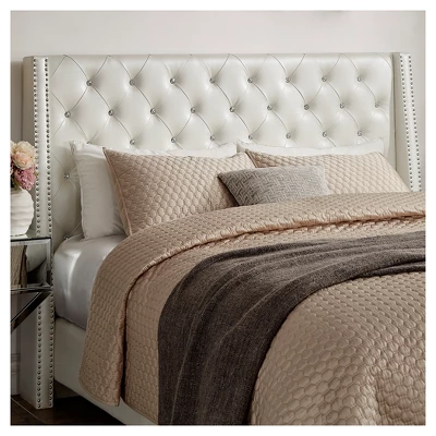 Rosalyn Crystal Tufted Wingback Headboard - Inspire Q® 4 Rosalyn Crystal Tufted Wingback Headboard - Inspire Q® - Image 2