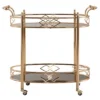 Annie Vintage Metal And Glass Bar Cart Rose Gold - Inspire Q 2 Annie Vintage Metal And Glass Bar Cart Rose Gold - Inspire Q -Inspire Q GUEST 60b40ffe 240d 43a9 b608 6df7b0ec27ca