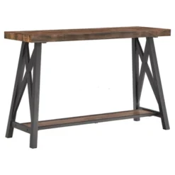 Lanshire Rustic Industrial Metal & Wood Entry Console Table - Inspire Q -Inspire Q GUEST 6150f3e0 a326 426c a163 20ff7f91b92d