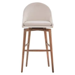 Set Of 2 29" Conrad Walnut Modern Swivel Barstools - Inspire Q