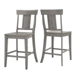 Set Of 2 24" South Hill Panelled Back Counter Chair - Inspire Q -Inspire Q GUEST 6238832e 2940 4aaa 9e99 c21f76ce73c2